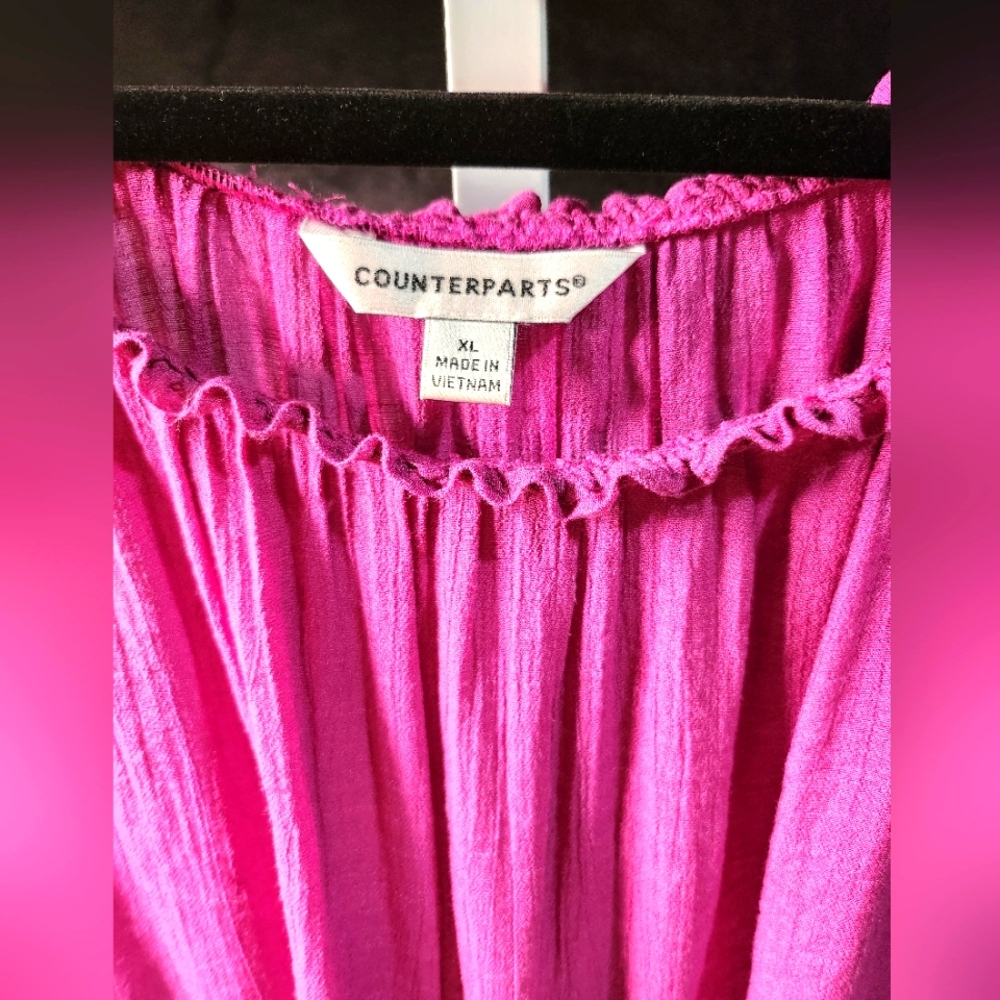 Counterparts Pink Off-the-Shoulder Lace Blouse – Romantic & Versatile - Picture 3 of 13